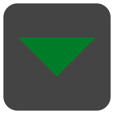 Vektör simge düz aşağı ok ucu kare