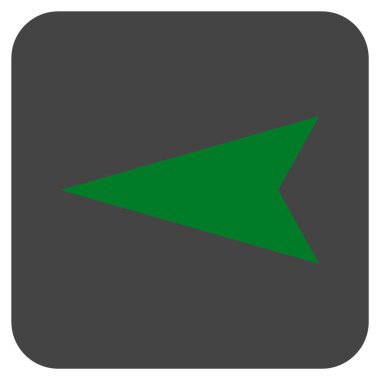 Vektör simge düz sol ok ucu kare