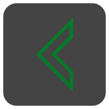 Vektör simge düz sol ok ucu kare