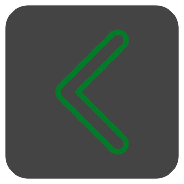 Vektör simge düz sol ok ucu kare