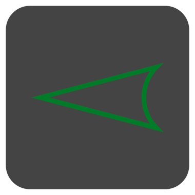 Vektör simge düz sol ok ucu kare