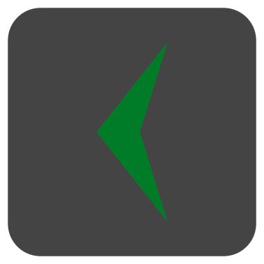 Vektör simge düz sol ok ucu kare