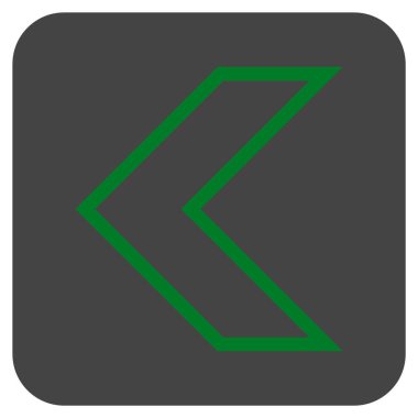 Vektör simge düz sol ok ucu kare