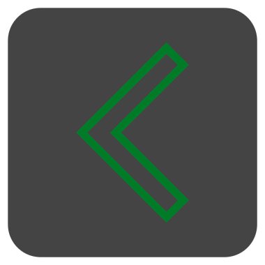 Vektör simge düz sol ok ucu kare