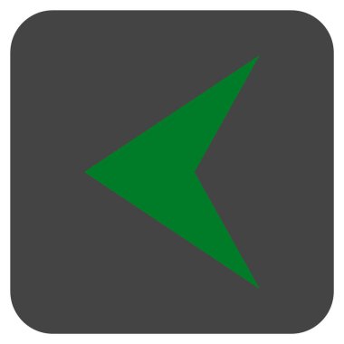 Vektör simge düz sol ok ucu kare