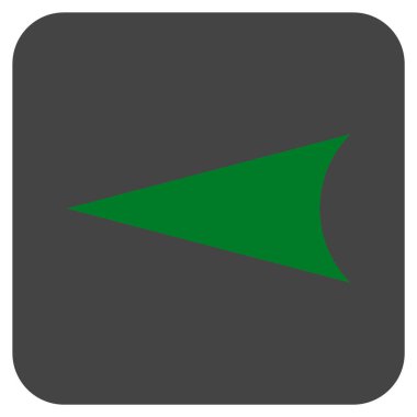 Vektör simge düz sol ok ucu kare