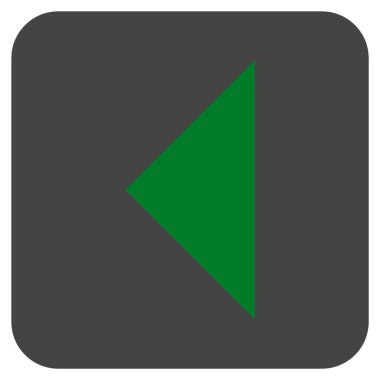 Vektör simge düz sol ok ucu kare