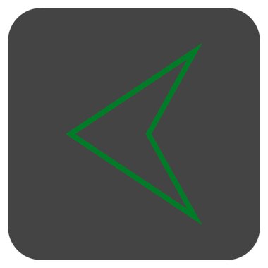 Vektör simge düz sol ok ucu kare