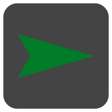 Ok ucu değil düz vektör simgesi kare