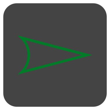 Ok ucu değil düz vektör simgesi kare