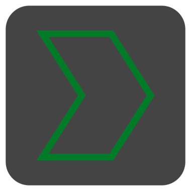 Ok ucu değil düz vektör simgesi kare