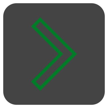 Ok ucu değil düz vektör simgesi kare