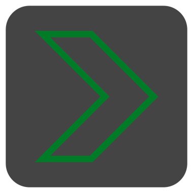 Ok ucu değil düz vektör simgesi kare