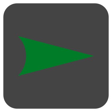 Ok ucu değil düz vektör simgesi kare