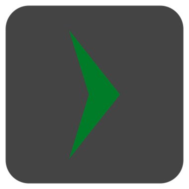 Ok ucu değil düz vektör simgesi kare