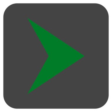 Ok ucu değil düz vektör simgesi kare