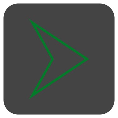 Ok ucu değil düz vektör simgesi kare