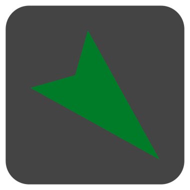 Ok ucu sağ aşağı düz kare vektör simgesi