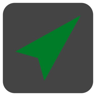 Ok ucu sağ yukarı düz kare vektör simgesi