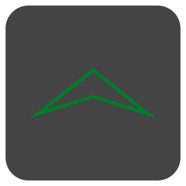 Vektör simge düz yukarı ok ucu kare