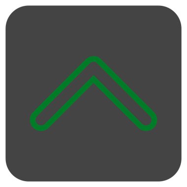 Vektör simge düz yukarı ok ucu kare