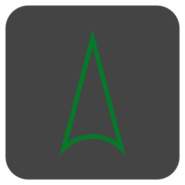 Vektör simge düz yukarı ok ucu kare