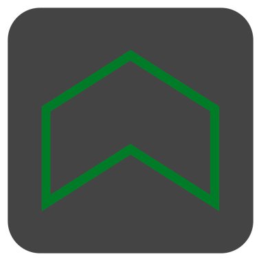 Vektör simge düz yukarı ok ucu kare