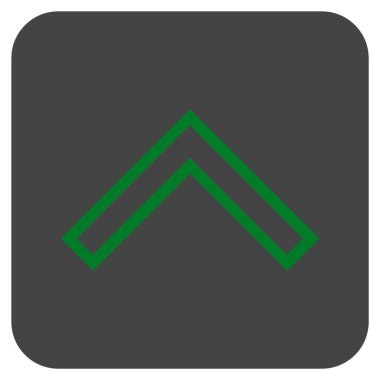 Vektör simge düz yukarı ok ucu kare