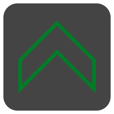 Vektör simge düz yukarı ok ucu kare