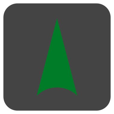 Vektör simge düz yukarı ok ucu kare