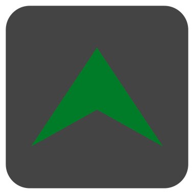 Vektör simge düz yukarı ok ucu kare