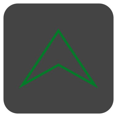 Vektör simge düz yukarı ok ucu kare