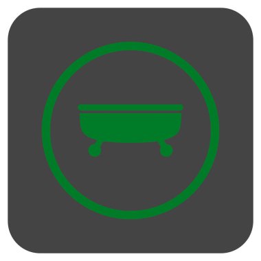 Küvet düz kare vektör simgesi