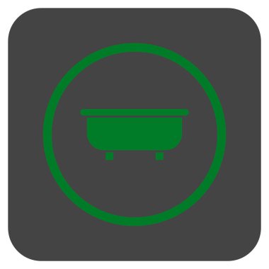 Küvet düz kare vektör simgesi