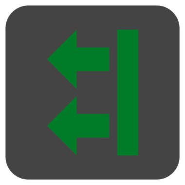 Sol düz kare vektör simge getir