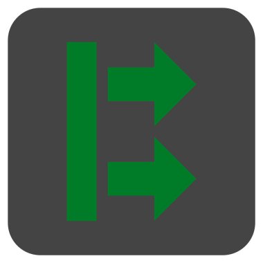 Sağ getirmek düz kare vektör simgesi