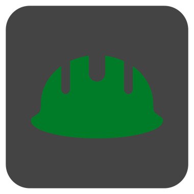 Oluşturucu işçisi düz kare vektör simgesi