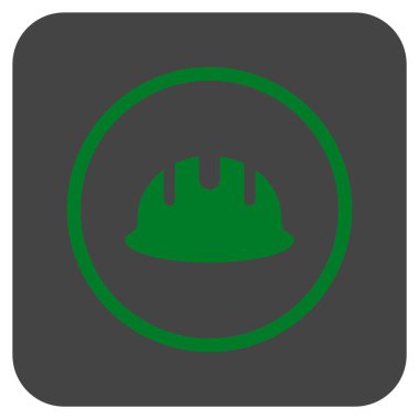 Oluşturucu işçisi düz kare vektör simgesi