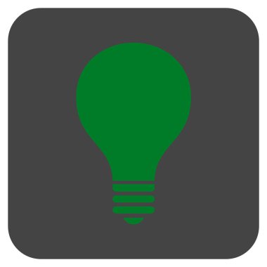 Ampul düz kare vektör simgesi