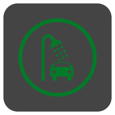 Araba duş düz kare vektör simgesi