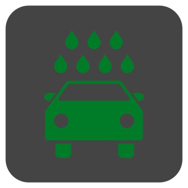 Araba duş düz kare vektör simgesi