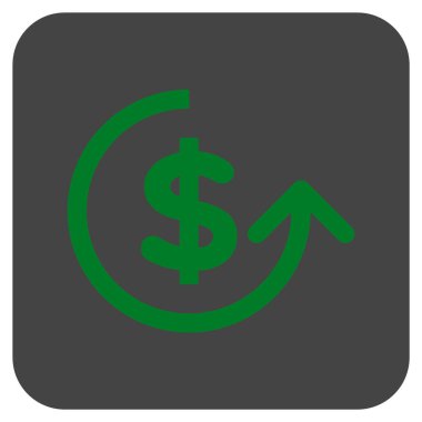 Ters ibraz düz kare vektör simgesi