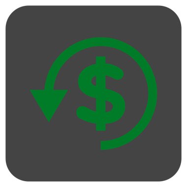 Ters ibraz düz kare vektör simgesi