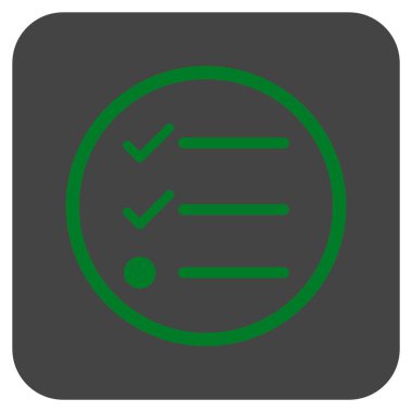 Denetim listesi düz kare vektör simgesi