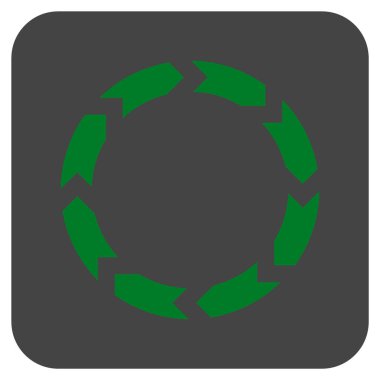 Dolaşım düz kare vektör simgesi