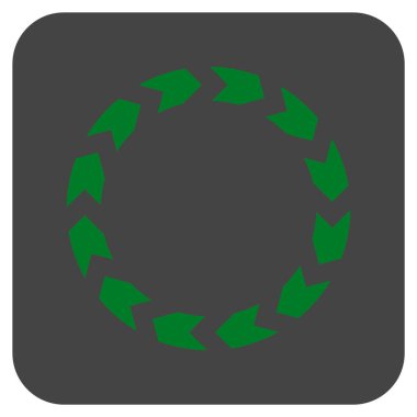 Dolaşım düz kare vektör simgesi