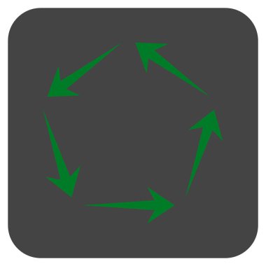 Dolaşım düz kare vektör simgesi