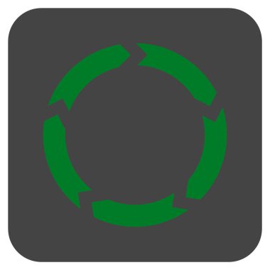 Dolaşım düz kare vektör simgesi