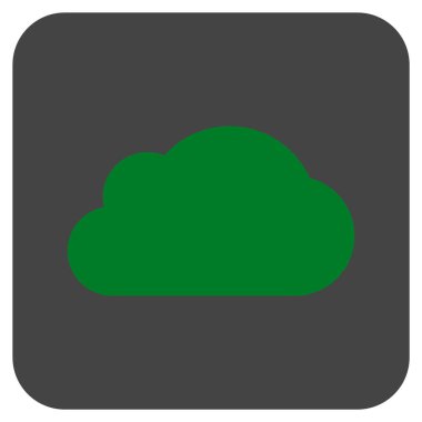 Bulut düz kare vektör simgesi