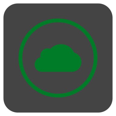 Bulut düz kare vektör simgesi